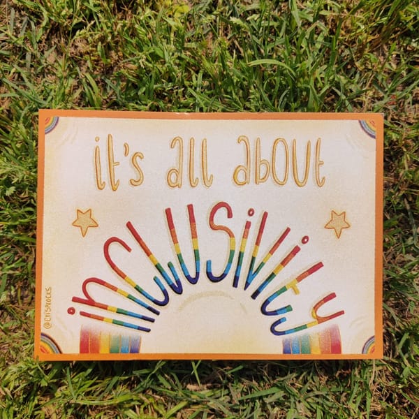 Its all about inclusivity postcard